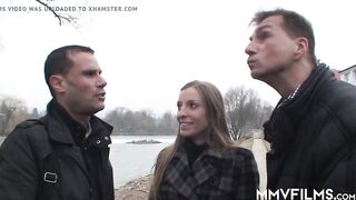 Breathtaking Czech honey is picked up on the street for 3some