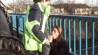 Glamorous Youthful Woman with Ideal Body Gets Banged in Outdoor