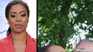 Kira noir's tv report on getting dickeddown at park