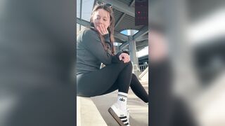 Finding A Spot At The Mall To Cum Hard - Public Climax - Outdoors