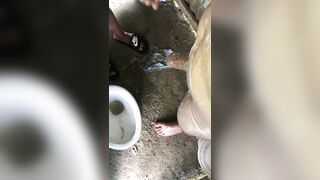 Dominican woman showers with a stranger