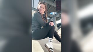 Finding A Spot At The Mall To Cum Hard - Public Climax - Outdoors