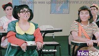 The morbid neighborhood of Chibolo eighteen ends in an fuckfest during Don Mamón's class - LOST CHAPTER.