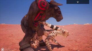 Wild Life - Cheetah Gets Pounded by Minotaur (Zuri x Grok) (V. 02.2020)