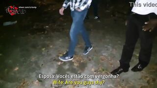 Trailer: Group sex - Gifted ebony dude drilled me out of a fucking-rubber and came inside in front of his cuckold spouse - Cristina Almeida - Dogging 36