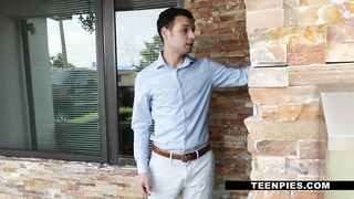 Sneaky sex in the baths during the time that parents are away