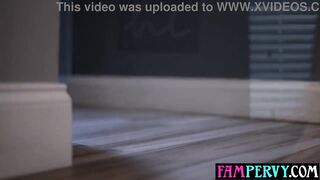 Nerdy blond teen step sister gets back at ex BF by screwing her step brother