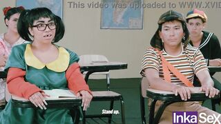 Kikin and Doña Rosinda commit the darkest sin at the Chibolo eighteen school.