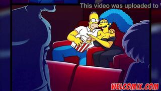 Banging his wife at the cinema! Simptoons