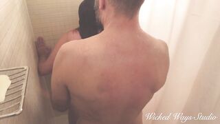 mother I'd like to fuck Painal, Katja struggles with my schlong in her butt in the shower