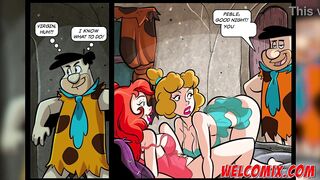Banging 2 virgins playgirl at the same time! Flintstones Cartoons porn