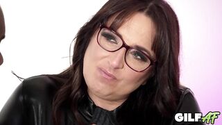 Kneel For Nana! Mature Older Plumper Screws Ebony Guy