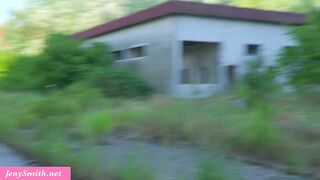 Jeny Smith asked to tie herself up with a timer padlock to wank in a public place