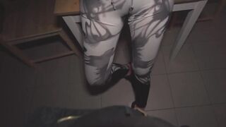 Public Agent Casey the Runner in Taut Leggings Drilled
