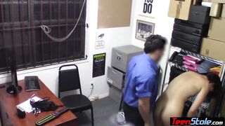 Scared teen shoplifter castigate banged by bawdy LP officer on CCTV (Natalie Porkman)