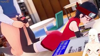 Sarada Footjob in Hokage Abode Boruto
