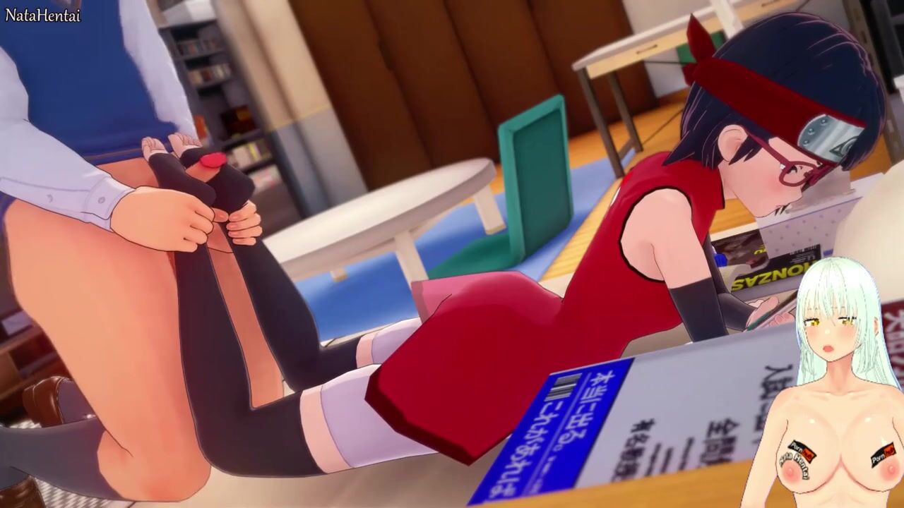 Sarada and boruto in the night