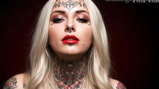 smokin' fetish,AI video,red lipstick