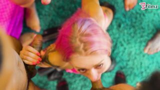 Her 1st time Team fuck - double penetration, DAP, ATM, Gulp