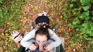 TEEN NEARLY CAUGHT SUCKING JOCK IN PUBLIC PARK - FACIAL