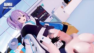 [Futa] Petri dish duty shemale hentai Yuuka, female teacher and... [Blue Archive]