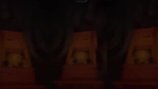 Crossdressing in front of mirror